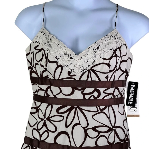 Julian Taylor Women’s Dress size 12 Cream and Brown - Picture 4 of 8